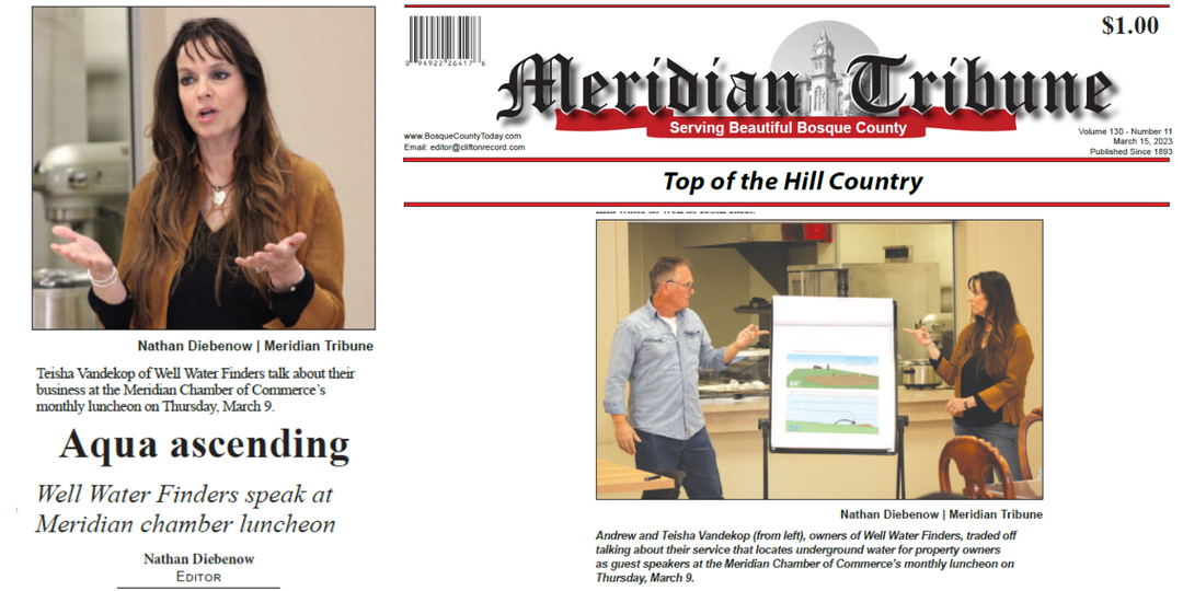 Aqua Ascending: Well Water Finders Featured in Meridian Tribune