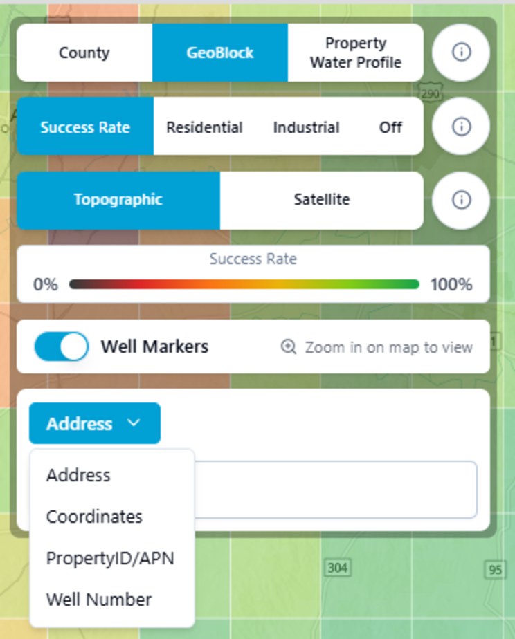 Map control panel