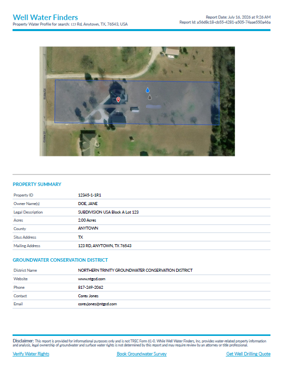 Property summary page